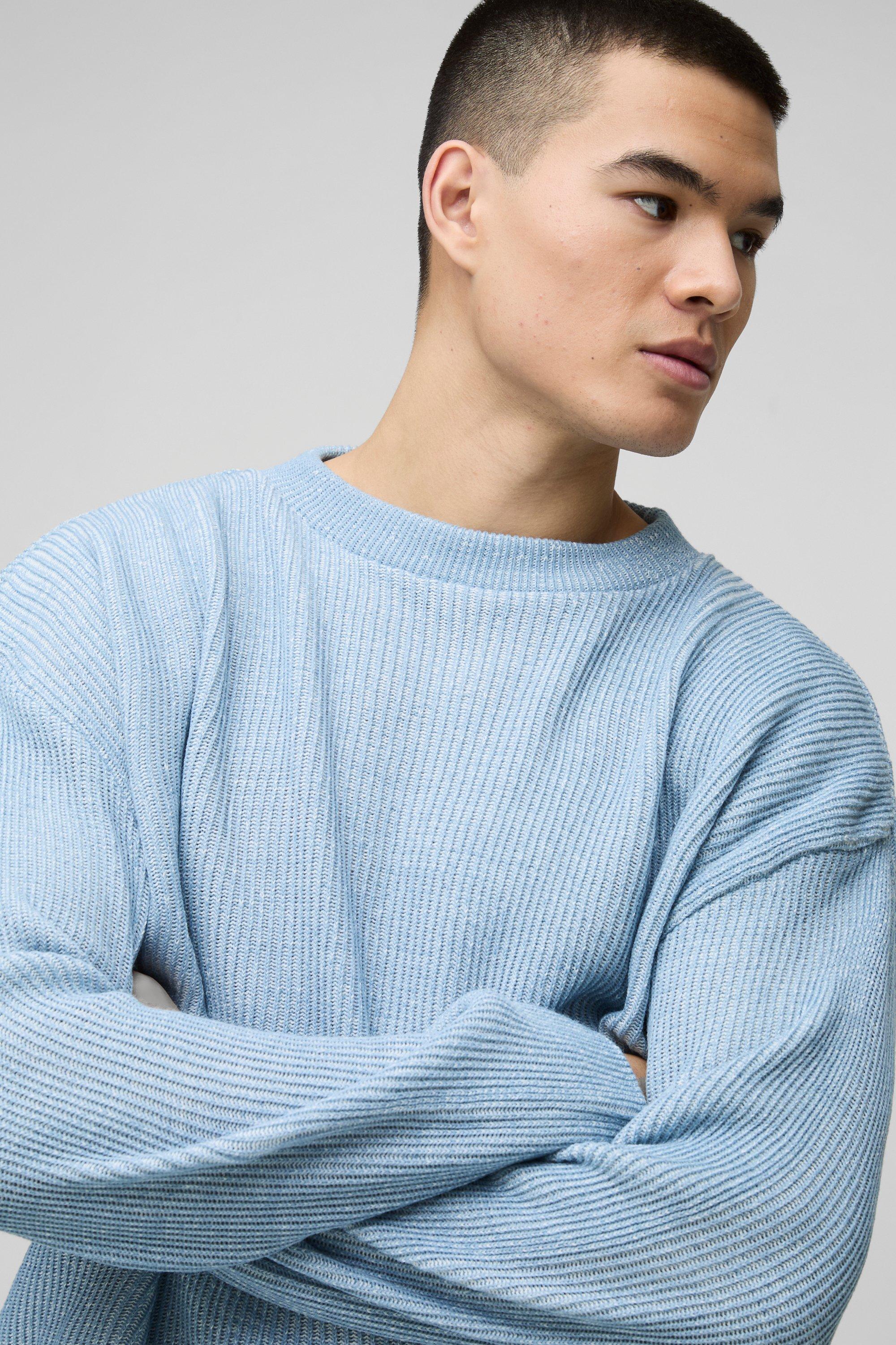 Pale blue knitted jumper best sale